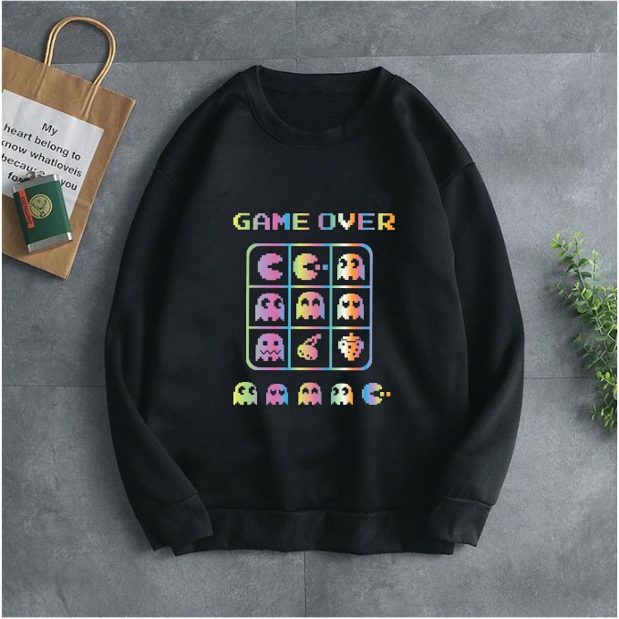 Áo Sweeter Nỉ Trơn Dài Tay Game Over Hàng Đẹp Phản Quang LÂM PHONG SHOP