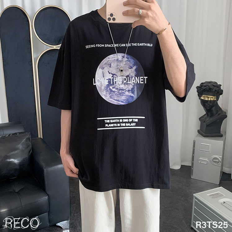 Áo thun, phông nam nữ Hàn Quốc cao cấp dáng rộng tay lỡ T-Shirt Loose R3TS25 Unisex