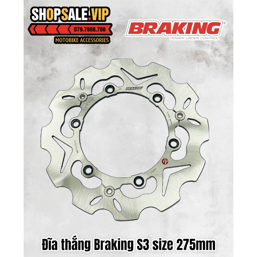 Đĩa Braking S3 Size 275mm Chính Hãng Italy