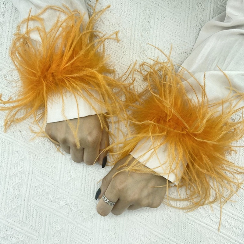 Flgo Vòng Tay Dây Buộc Tóc Hình Lông Vũ Quyến Rũ