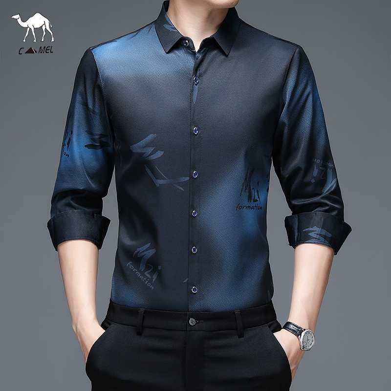 Áo Sơ Mi Dài Tay In Họa Tiết Thiết Kế Mới Cao Cấp Thời Trang Dành Cho Nam