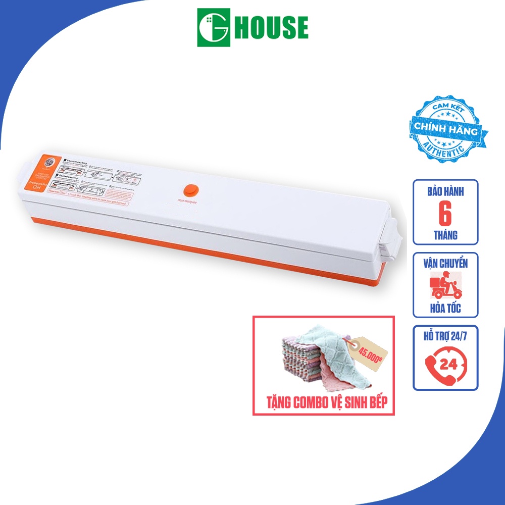 [Mã BMINC50 giảm 10% đơn 99k] [Mã BMINC50 giảm 10% đơn 99K] Máy Hút Chân Không Thực Phẩm G-House LQL-08