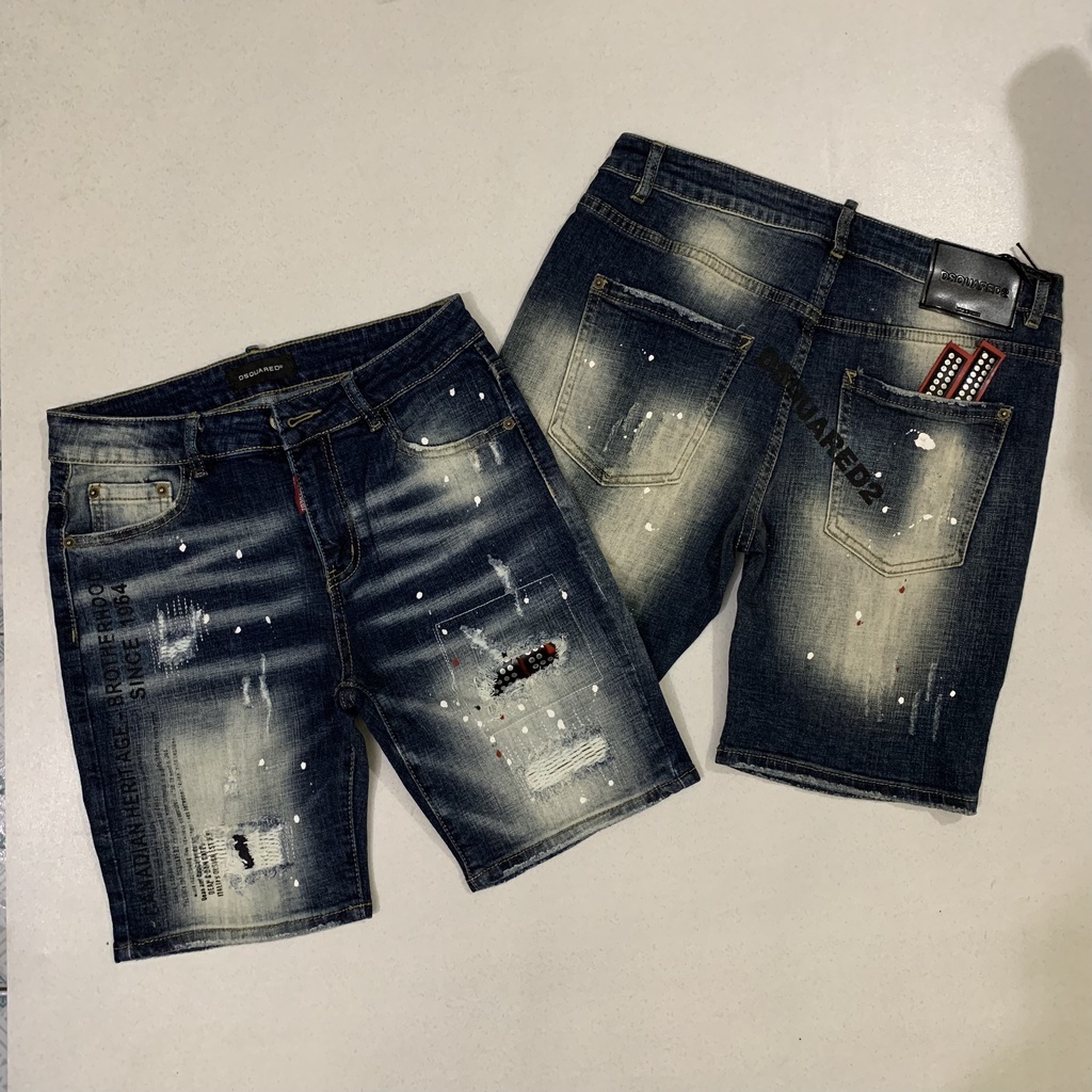 Quần Short Bò Nam DSQ2 SPF New-Chất Liệu Vải Denim Cao Cấp Co Dãn Nhẹ - Jean Nam Đẹp - Quần Bò Ngố Nam.