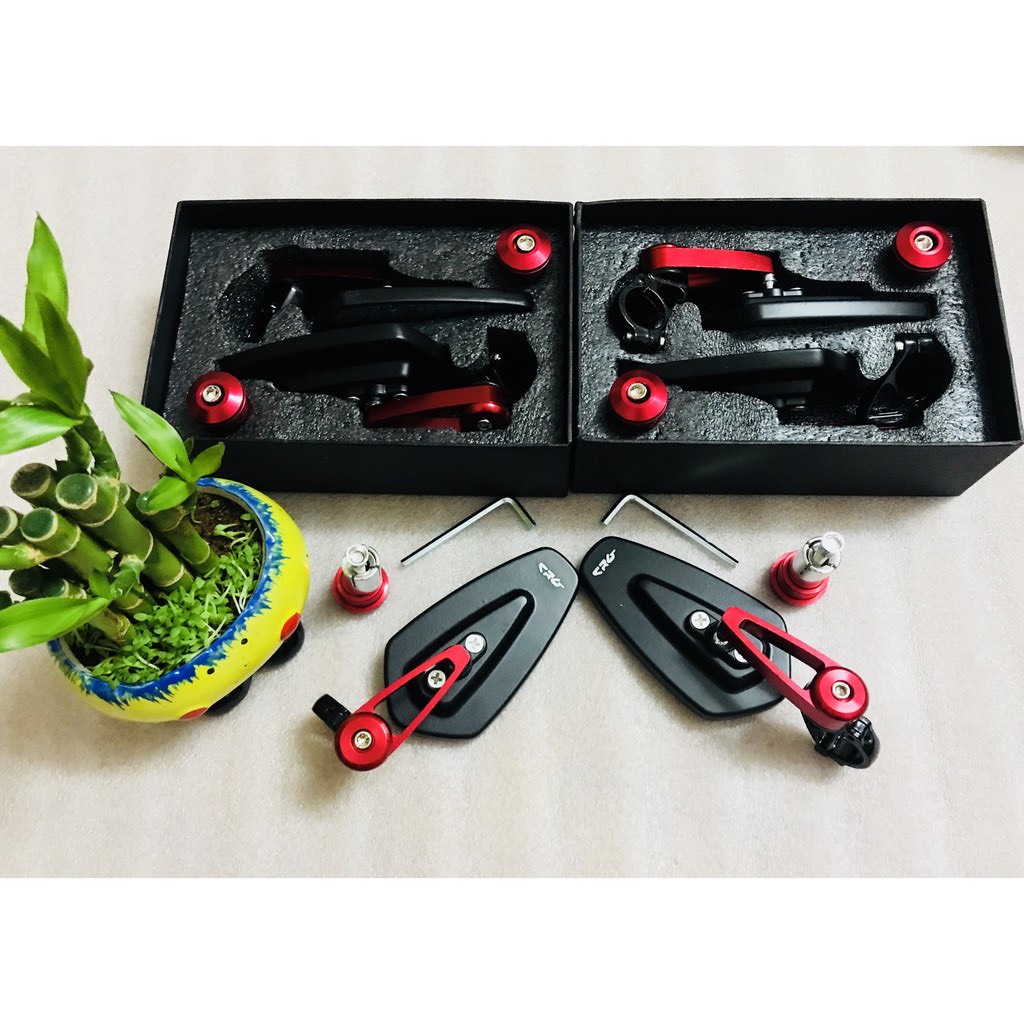 Gương Gù Crg , Rizoma lắp tay lái Kính xanh chống chói Hàng Đẹp Full BoX Tặng Lục Giác