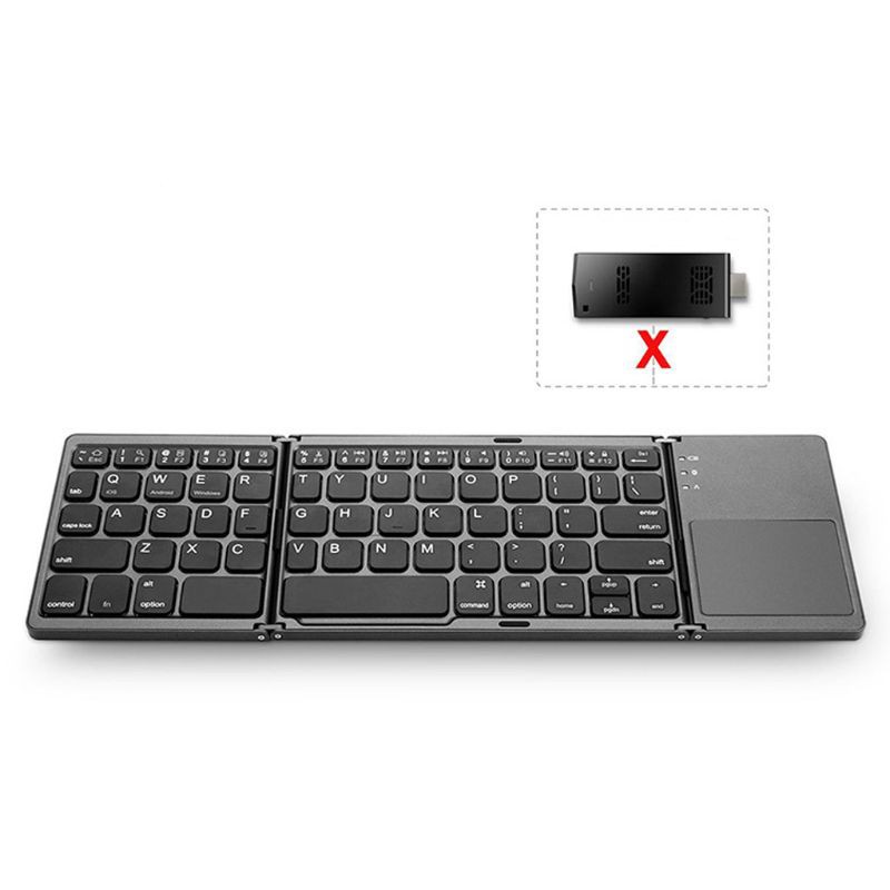 Universal Three Flipping Wireless Bluetooth Folding Mini Keyboard with Touchpad