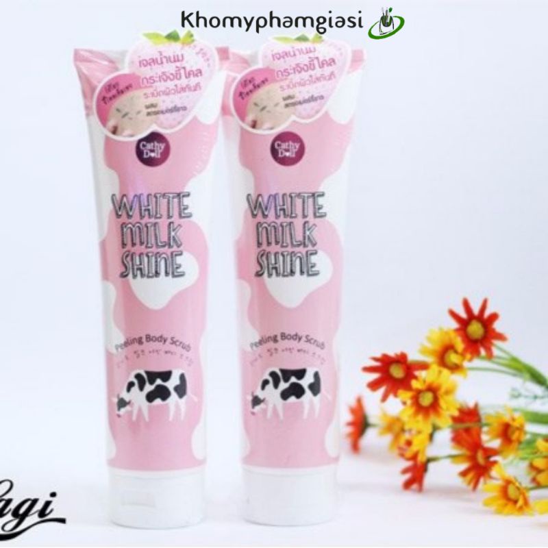 Tẩy Tế Bào Da Chết Sữa Bò Cathy Doll White Milk Shine Thái Lan Chính Hãng 320ml