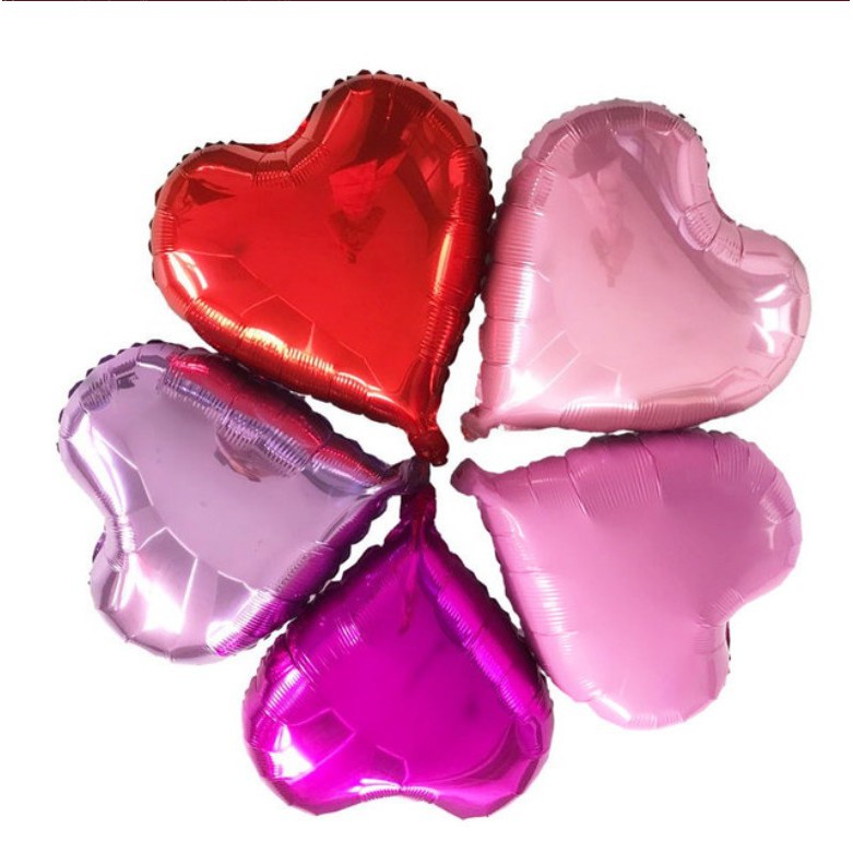 Bong Bóng Trái Tim 18 Inch Trang Trí Tiệc Cưới, Sinh Nhật, Ngày Valentine
