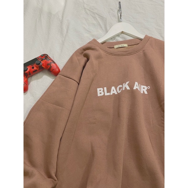Áo Nỉ SWEAT BLACK AIR form rộng 1 màu nâu tây trần nỉ bông dày dặn tay bồng(ảnhthật tự chụp) | BigBuy360 - bigbuy360.vn