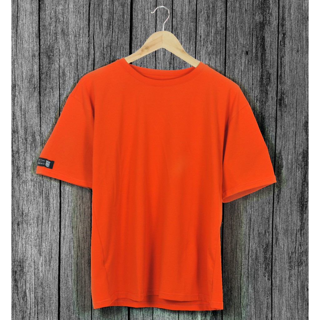 Áo thun Unisex The Third Basic Tee phông trơn nam nữ tay lỡ oversize form rộng  màu cam | BigBuy360 - bigbuy360.vn