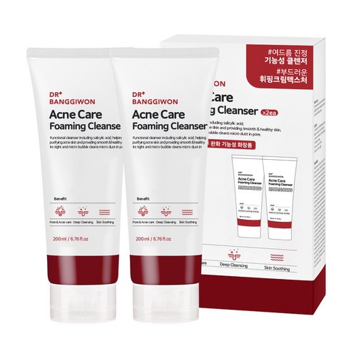 Sửa rửa mặt chăm sóc da mụn, làm dịu da Dr.BanggiWon Acne Care Foaming Cleanser 200ml