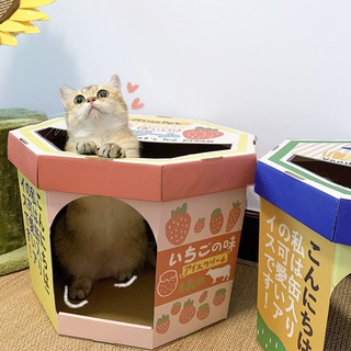 [Tặng Kèm Catnip] Hộp Box Cào Móng Tô Mì Cho Mèo- Đồ Chơi Cào Móng- Bàn Cào Móng