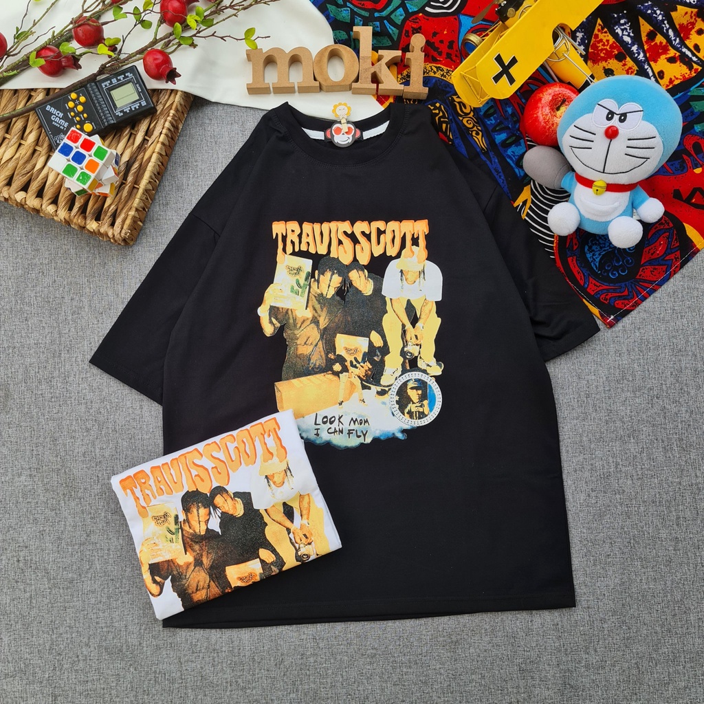 Áo phông áo thun nam nữ tay lỡ from rộng freesize chất cotton thoáng mát anh da đen với bạn mokishop