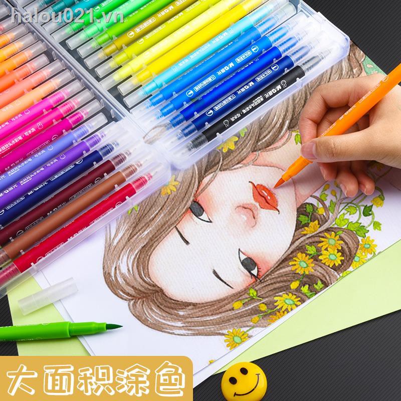 Watercolor pen✻۞Bút màu nước Chenguang 36 màu bút lông hai đầu mềm dòng móc học sinh tiểu học 48 màu vẽ tay vẽ graffiti bút màu có thể rửa 24 màu vẽ tay trẻ em mẫu giáo bộ bút màu nước