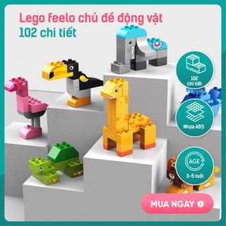 Lego feelo chủ đề động vật 102 chi tiết, Lego feelo động vật, lắp ghép động vật