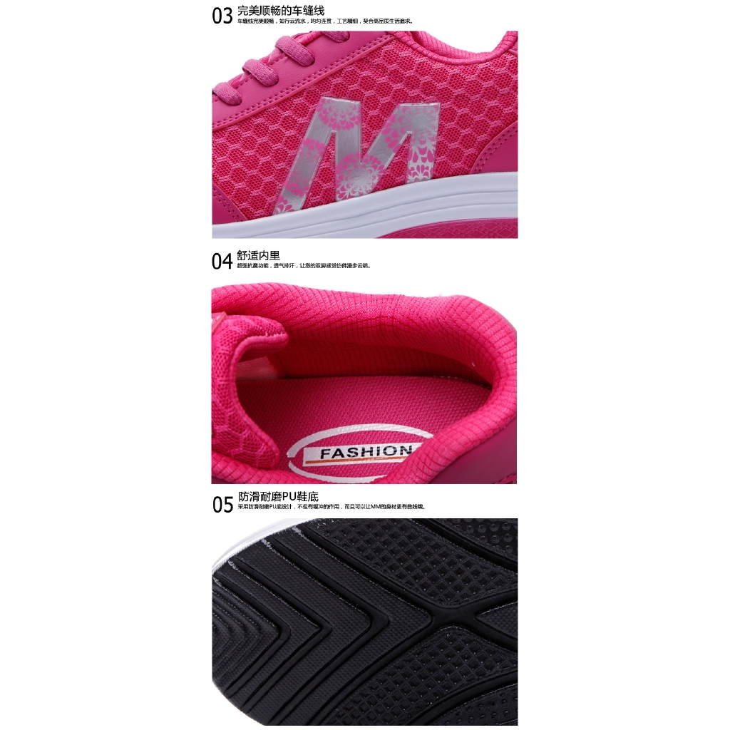 Giày Thể Thao Đế Dày Phối Lưới Thoáng Khí Cho Nữ Size 35-40