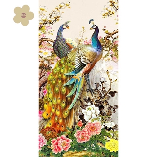 Bộ Tranh Đính Đá Tự Làm Hình Chim Công