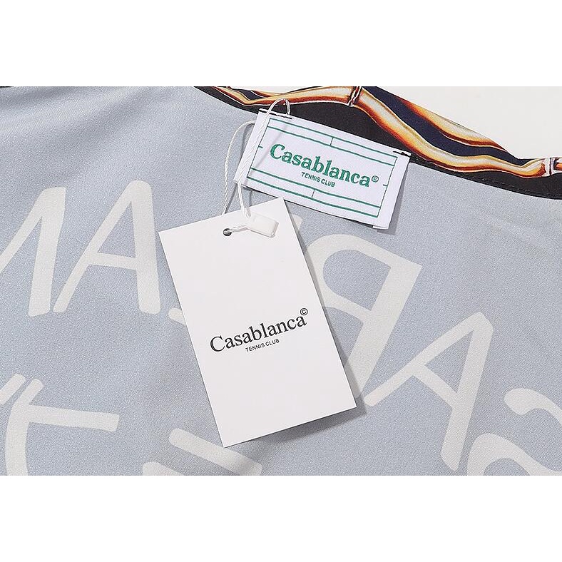 Casablanca Áo Sơ Mi cotton Ngắn Tay In Họa Tiết Thời Trang Dành Cho Nam Và Nữ