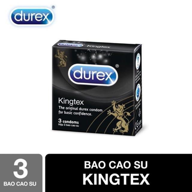 [Bán sỉ ] bao cao su durex kingtex (ôm sát) hộp 3c siêu an toàn