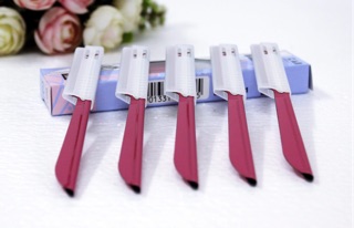 Set 5 dao cạo lông mày KAI màu nhạt