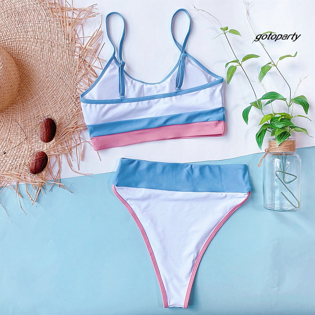 Bộ Đồ Bơi Bikini Lưng Cao Có Đệm Nâng Ngực Thời Trang Mùa Hè Cho Nữ | BigBuy360 - bigbuy360.vn