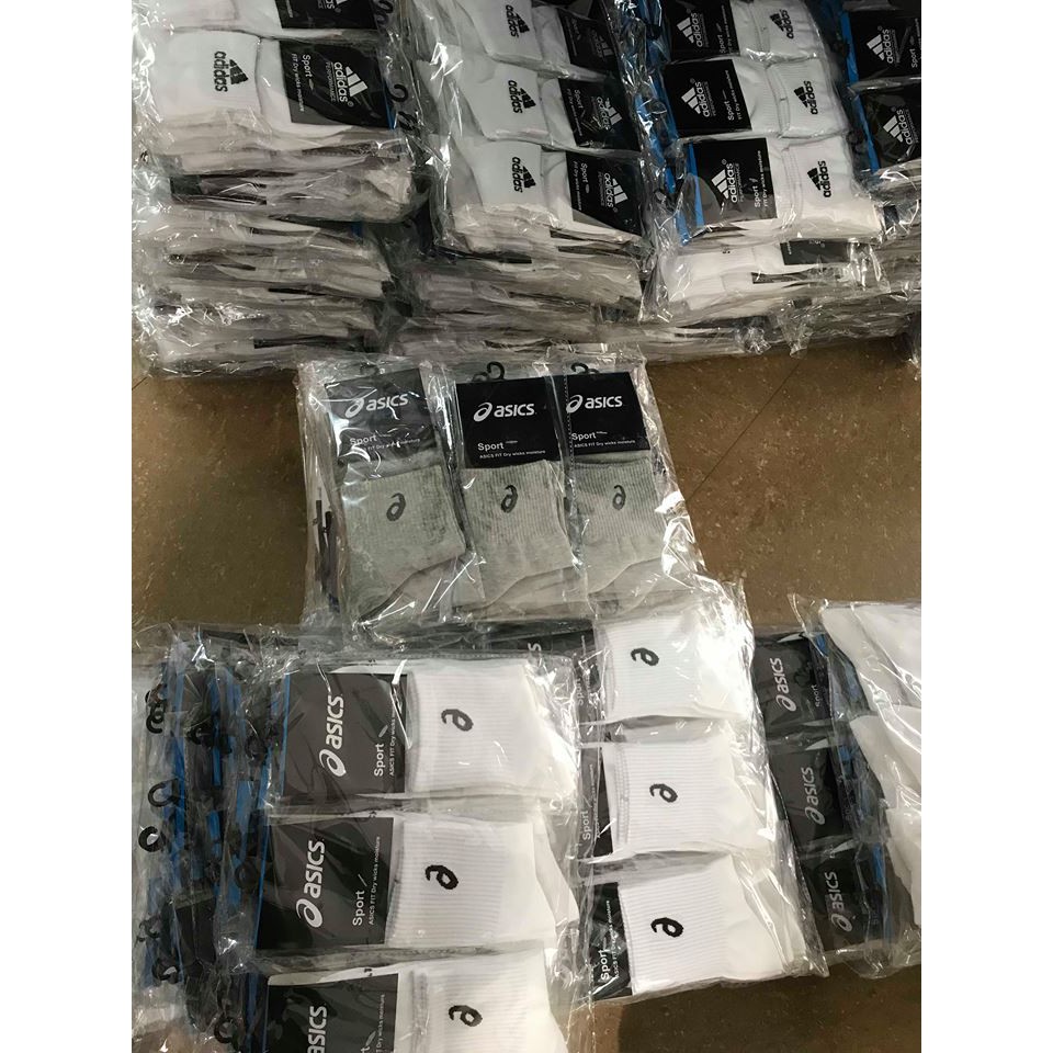 Tất thể thao 100% cotton loại mỏng