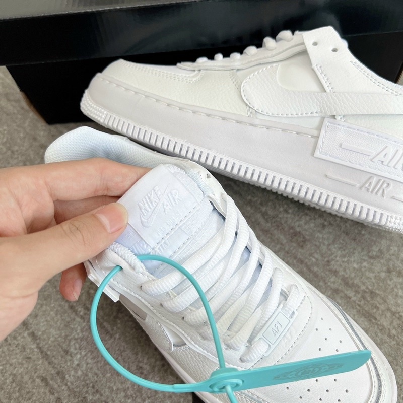Giày AF_1 sha_dow trắng full white mới cao cấp , Giày Sneaker độn đế tăng chiều cao nam nữ