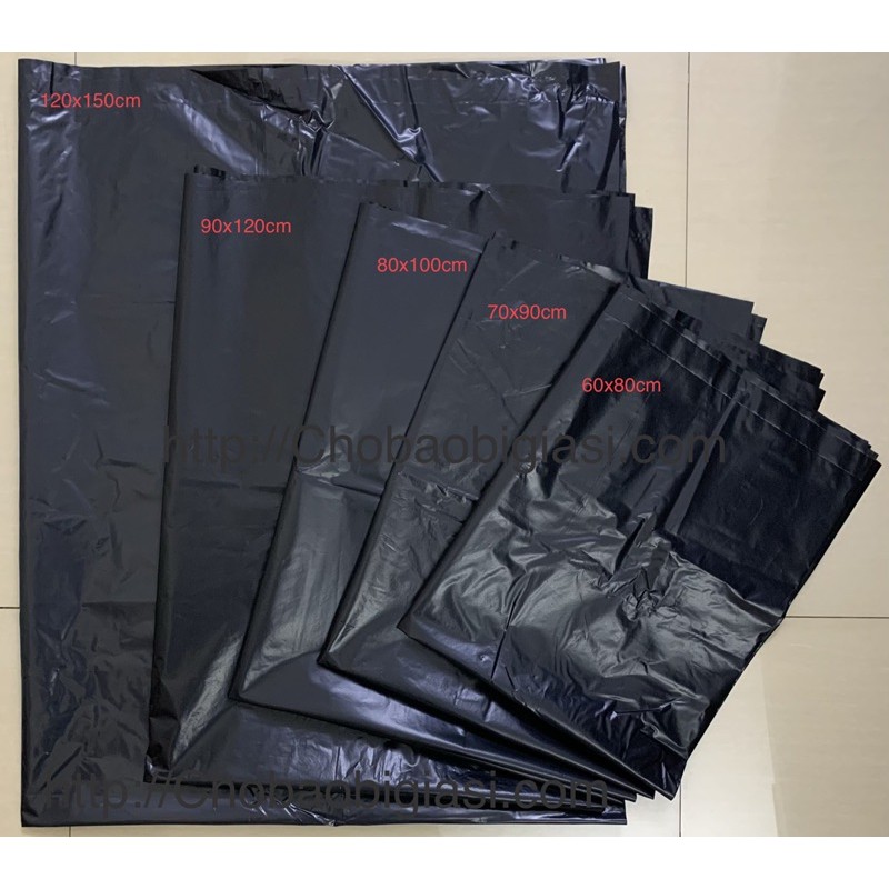 {Combo 5 cái đến 20 cái} Túi rác màu đen công nghiệp (60,70,80,90,120,5size lựa chọn), dạng rời