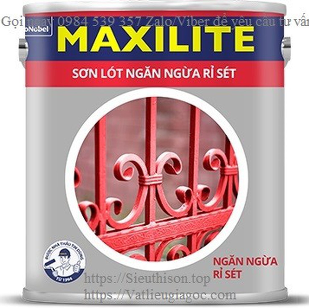 [FREESHIP]+[GIÁ SỈ] Sơn lót ngăn ngừa rỉ sét cho bề mặt kim loại MAXILITE - A526 - 74001 - 3 lít