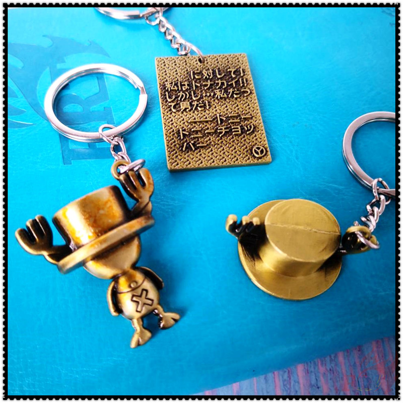 Móc khóa kim loại hình nhân vật Tony Tony Chopper hoạt hình One Piece 3 mẫu tùy chọn