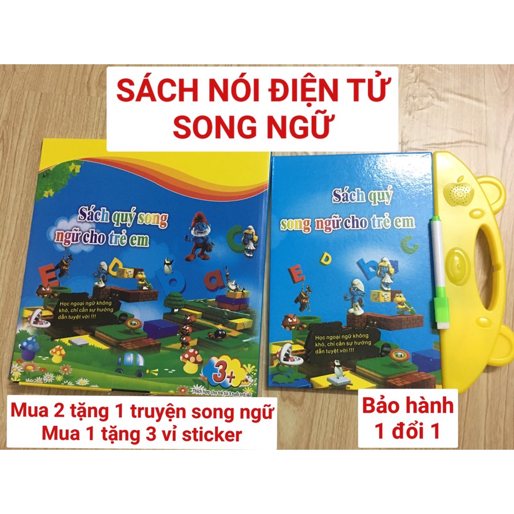 Sách nói điện tử song ngữ Anh-Việt thông minh cho bé, giúp bé từ 1-7 tuổi học tốt chữ cái và tiếng anh.