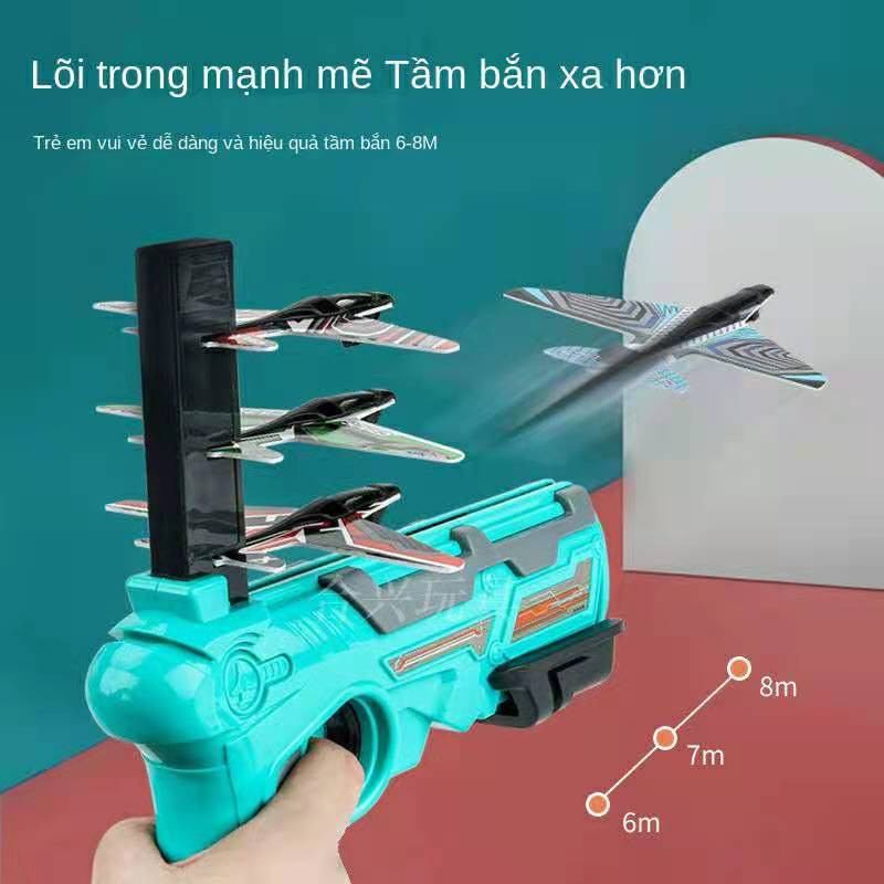 Súng đồ chơi máy bay bắn đạn dành cho trẻ em dùng không chiến đấu tay đôi có thể làm nổ bọt. bằng nhựa uốn lư 2021