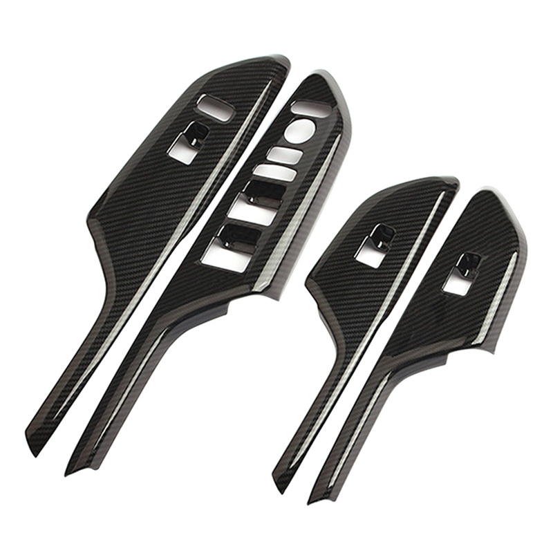 Set 4 miếng dán sợi carbon trang trí tay nắm cửa xe hơi Honda Civic 10th 2017-2020