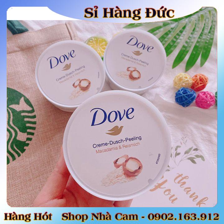 Tẩy tế bào chết, tẩy da chết body DOVE và dưỡng thể body nội địa Đức, Đủ Bill và Review