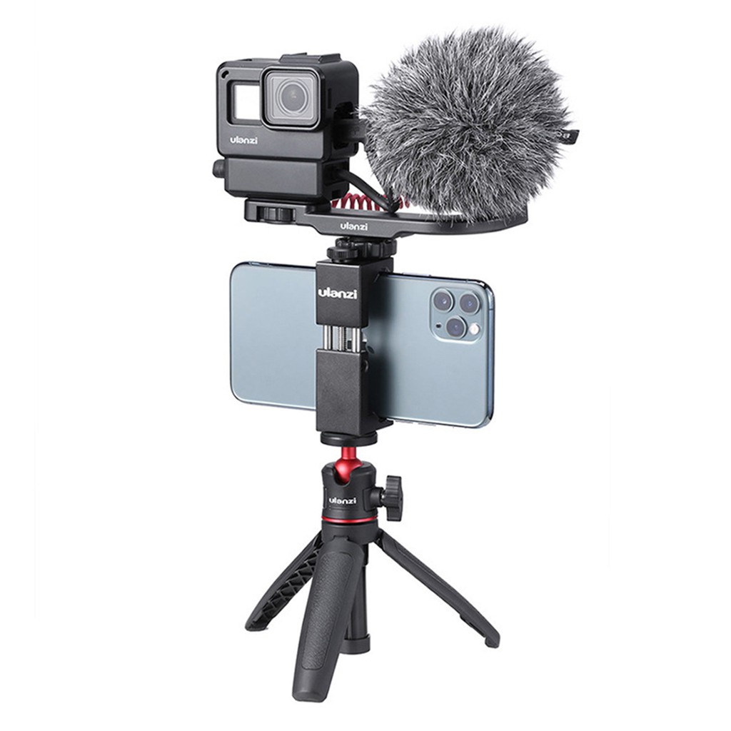 Ngàm Gắn Mic Hel + Ulanzi Pt-8 Cho Điện Thoại / Máy Ảnh Dslr