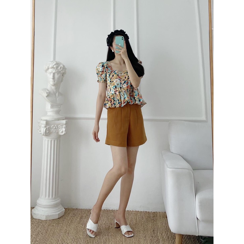 YU CHERRY | Áo nữ Tie Candy Peplum YA347