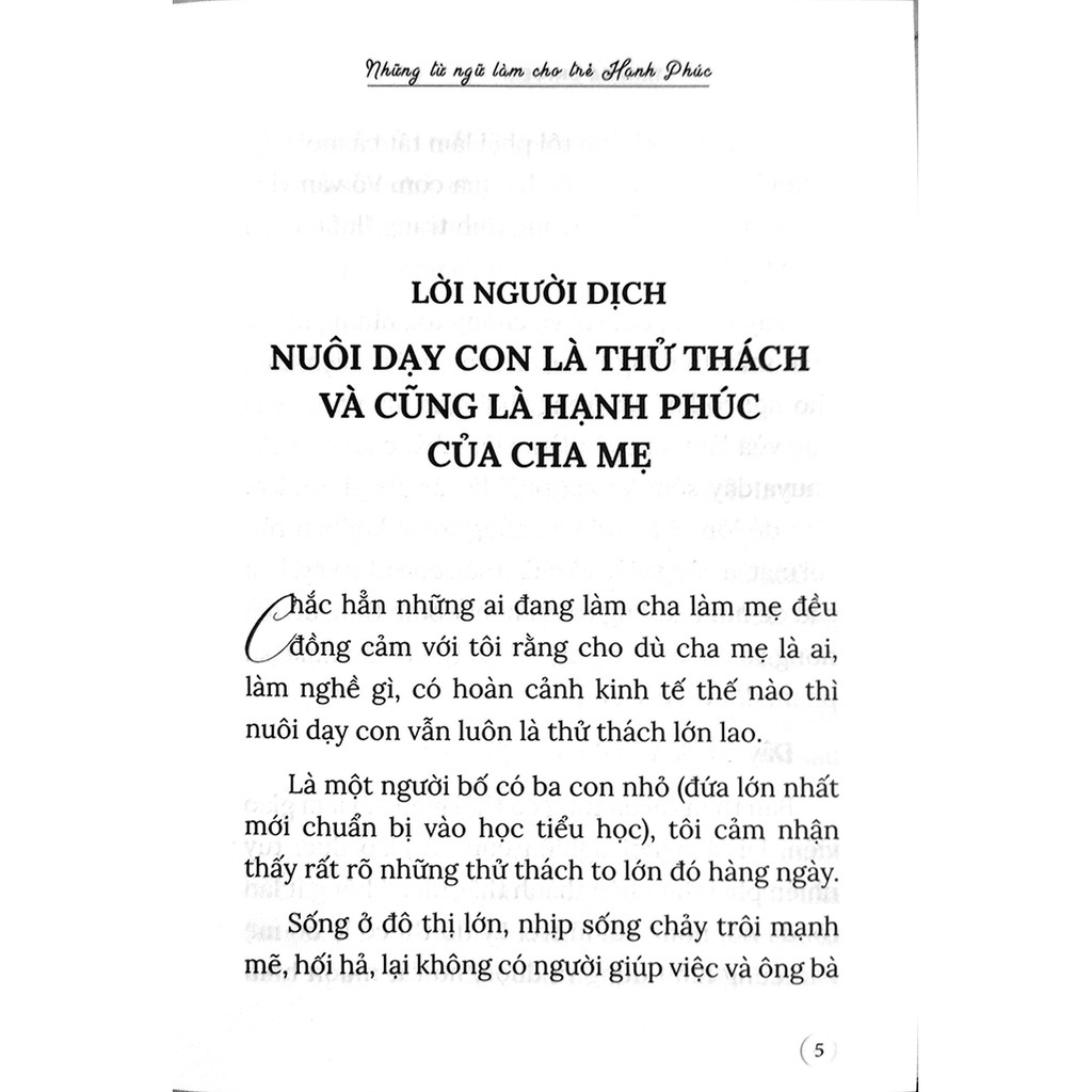 Sách nuôi dạy con - Những Từ Ngữ Làm Cho Trẻ Hạnh Phúc