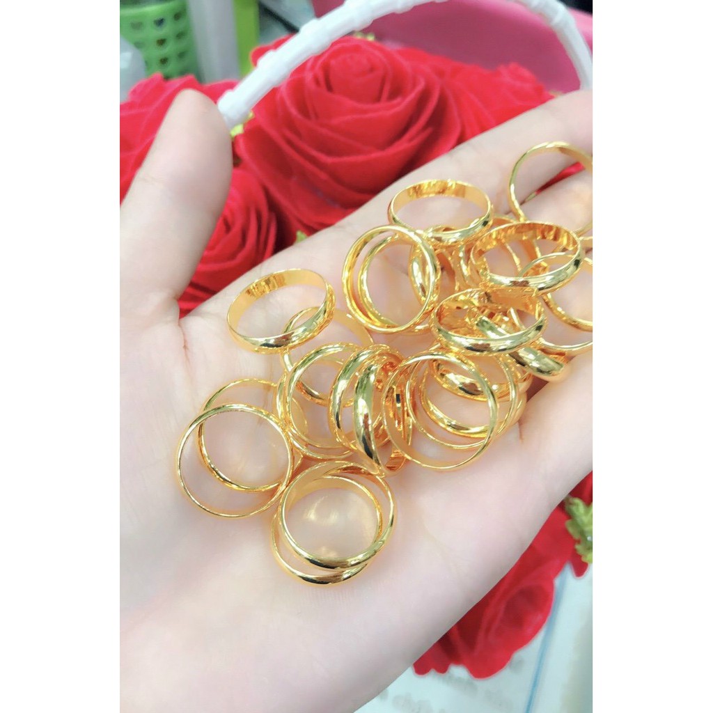 Nhẫn cưới 1 chỉ trơn khắc 9999 cực đẹp H 719