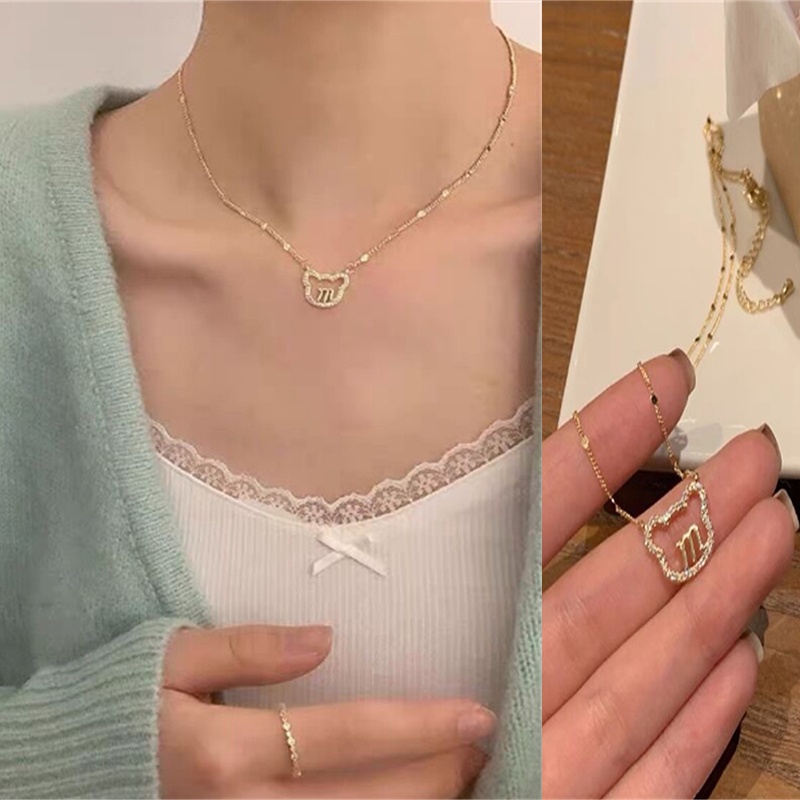 Vòng cổ mặt hình chú gấu đáng yêu màu sắc thời trang cho nữ