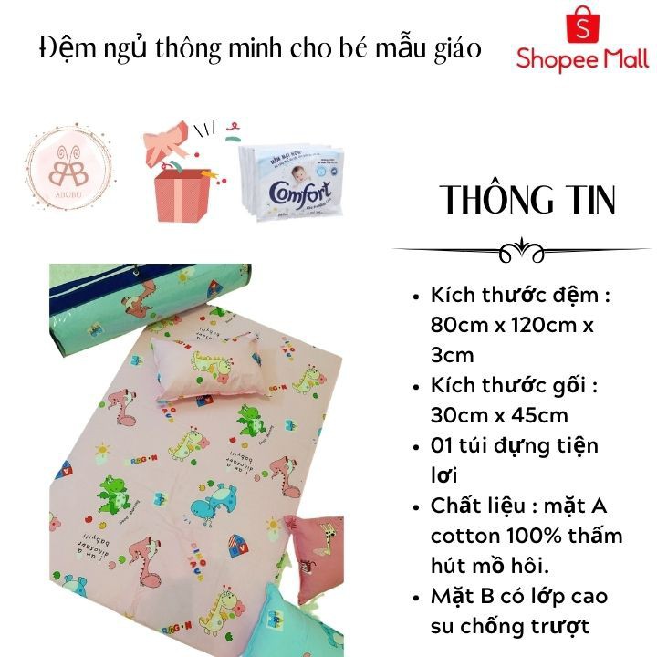 Đệm Ngủ Thông Minh Cho Bé Đi mẫu giáo - Chat chọn mẫu Abubu Official