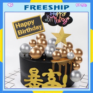 Trang trí bánh 💖FREESHIP💖 Combo 10 Bi nhựa trang trí bánh - Phụ kiện trang trí bánh kem