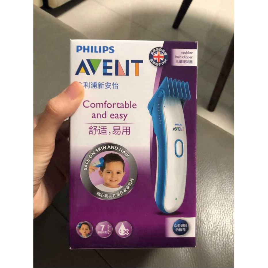 Tông đơ cắt tóc trẻ em Philips Avent (tặng kèm bộ kéo cắt tỉa)