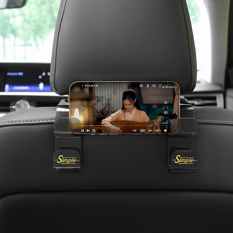 Móc Treo Đồ Hai Tầng Đa Năng Gắn Lưng Ghế Xe Hơi Tiện Dụng