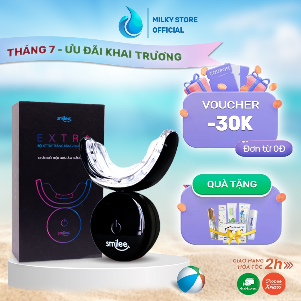Máy làm trắng răng Smilee Extra hiệu quả tẩy trắng răng gấp 2 lần phù hợp với mọi loại răng - Hàng c