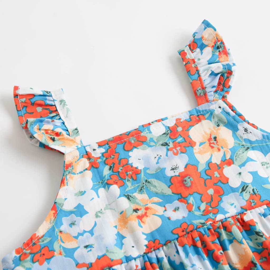 Sanlutoz Áo Công Chúa In Hoa Bằng Vải Cotton Cho Bé Gái Sơ Sinh