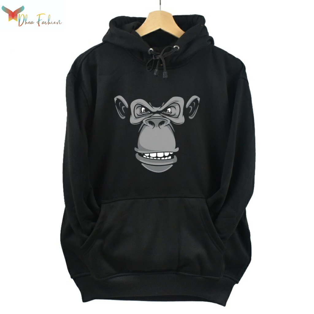 Áo Khoác Hoodie In Hình Chú Khỉ Ngộ Nghĩnh Đáng Yêu