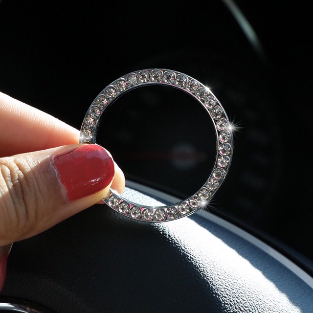 Vòng đá trang trí nút khởi động start stop xe hơi ô tô diamond ring sang trọng