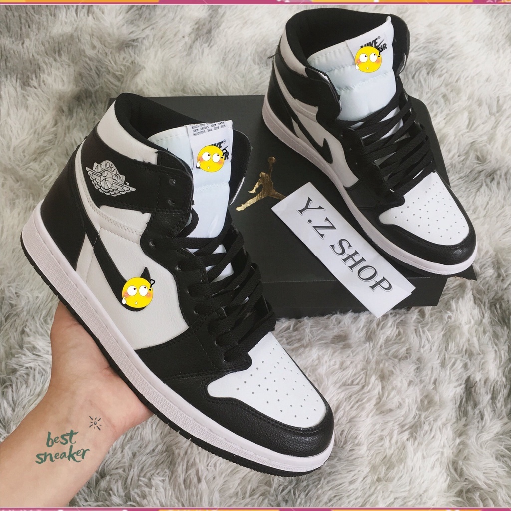 Giày Sneaker 🚚FREESHIP🚚 Giày Thể Thao JD1 Đen Trắng Cổ Cao Nam Nữ