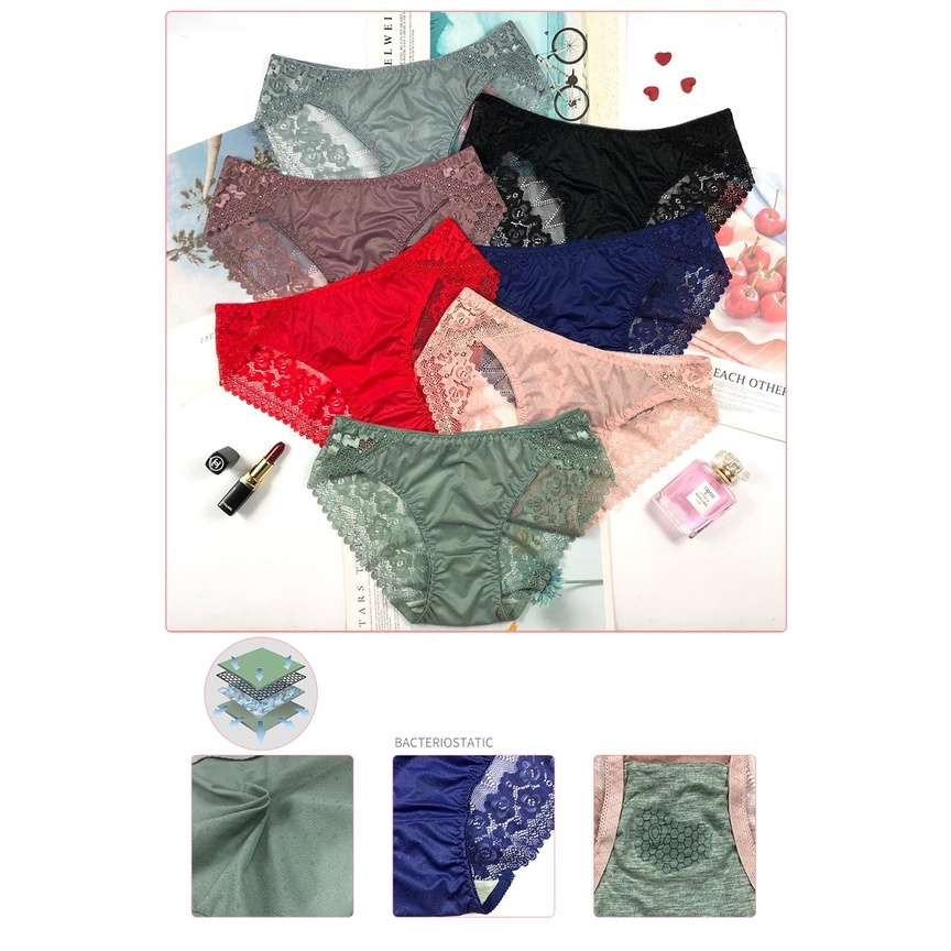 Quần Lót Ren, Kháng Khuẩn, Thoáng Khí, Kiểu Dáng Pháp