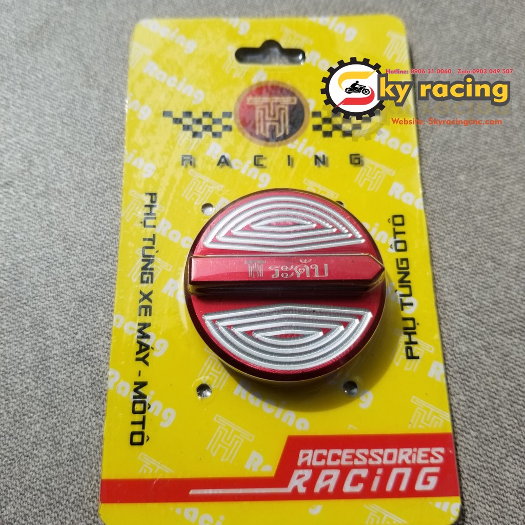 Nắp chụp hộp sên nhôm màu Honda Yamaha  kiểu mũi tên hình dáng bắt mắt