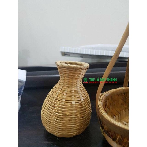 Bình hoa mini bằng mây tre đan, bình hoa chụp hình , trang trí xinh xắn